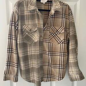 Le Lis Plaid Long Sleeve Button-Up Fleece Jacket